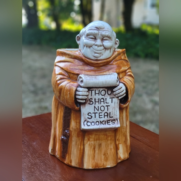 Vintage Treasure Craft Monk Friar Cookie Jar - Picture 2 of 8